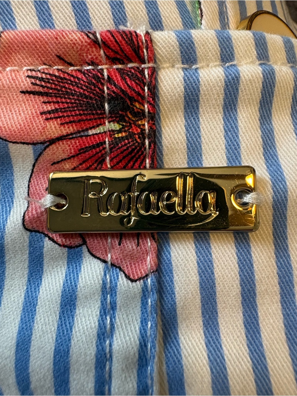 Rafaella Floral Striped Jacket Lightweight Women’s Button Front Blazer Size 1X - Picture 7 of 9